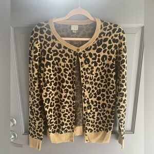 Leopard Print Cardigan Sweater